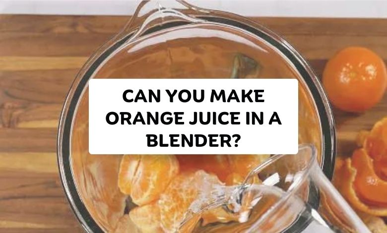 Can You Make Orange Juice in a Blender