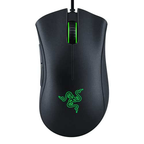 Razer Deathadder Essential Gaming Mouse: 6400 Dpi Optical Sensor - 5 Programmable Buttons - Mechanical Switches - Rubber Side Grips - Classic Black